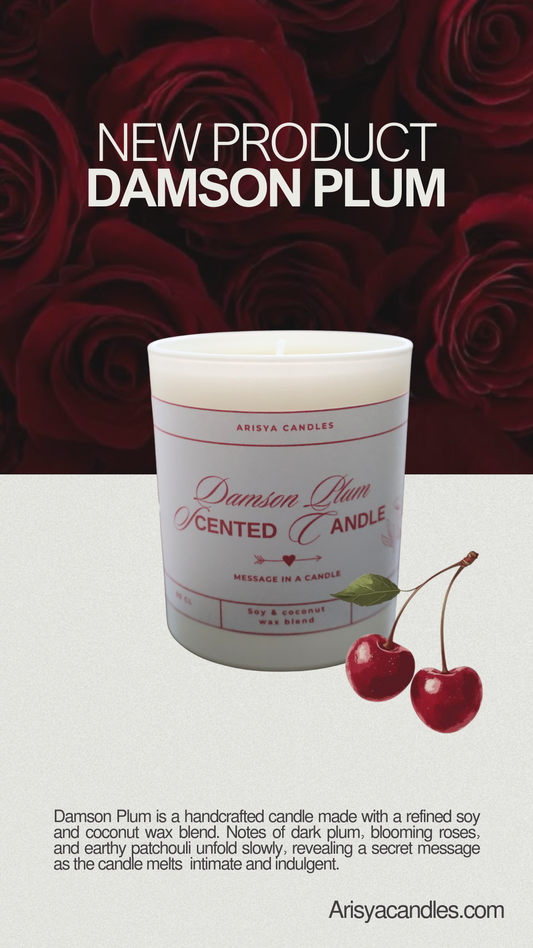 Damson Plum Valentines Candle